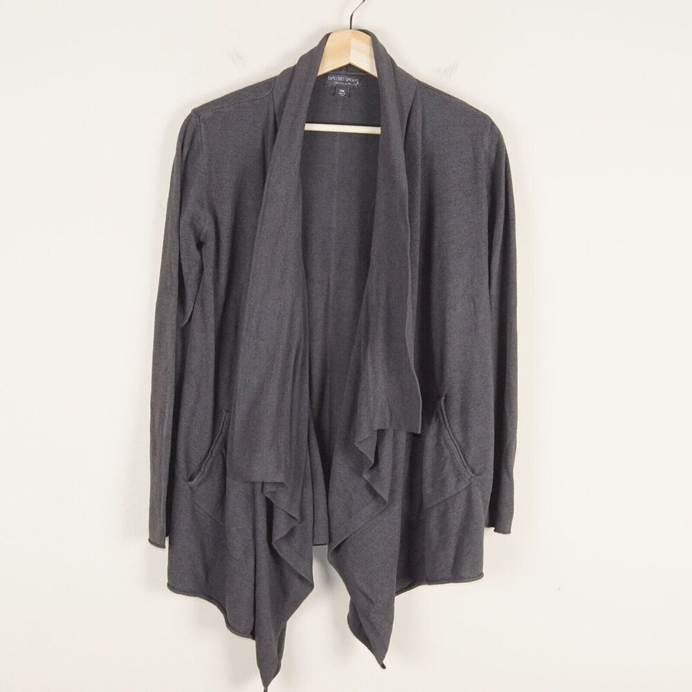 Barefoot Dreams Style Hi Lo Cardigan Carbon Gray CozyChic Ultra Lite Women S / M